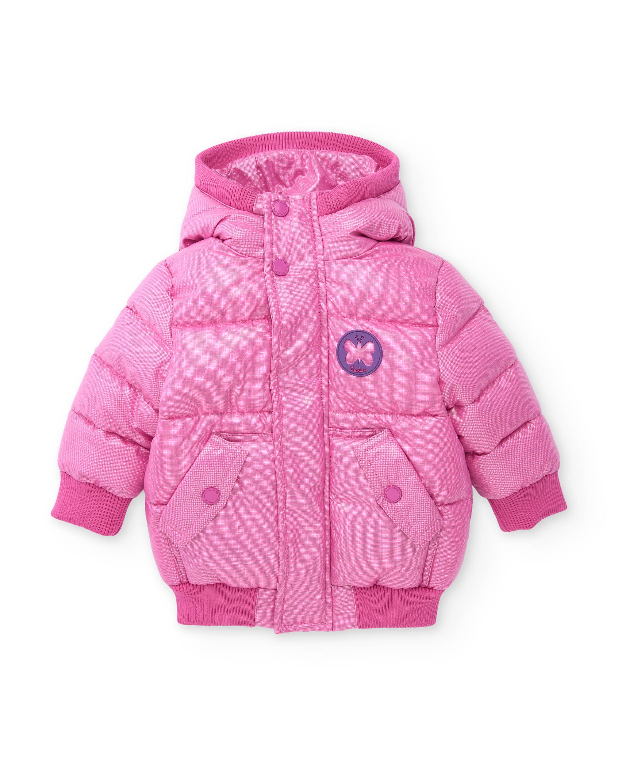 Tuc Tuc piumino bambina rosa con cappuccio imbottito