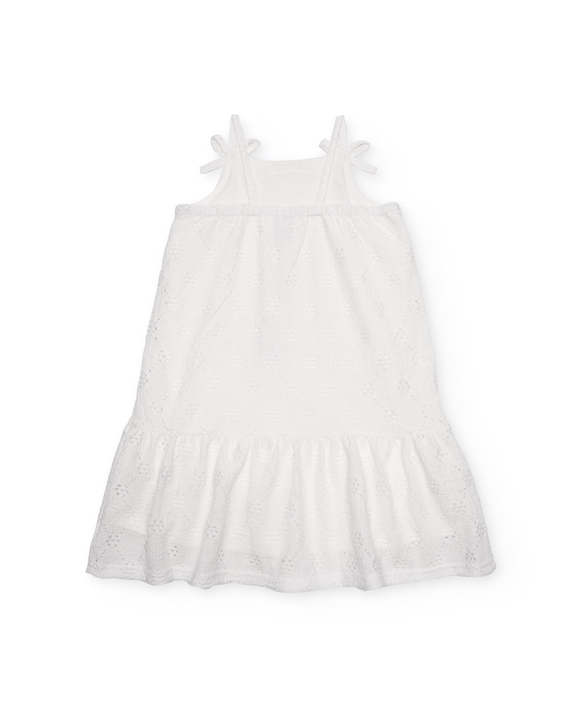 Tuc Tuc vestito bambina bianco 4 anni traforato spalline