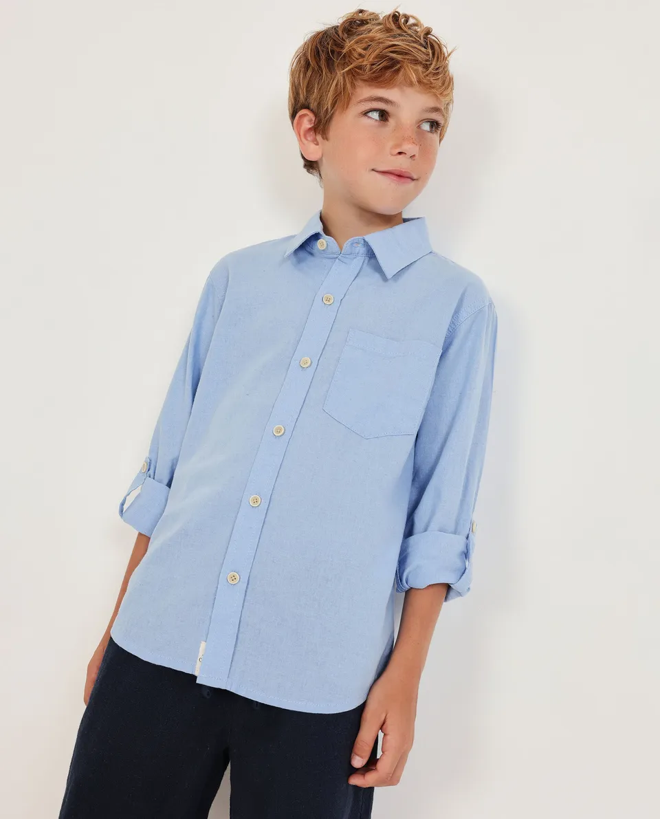 Tuc Tuc camicia bambino azzurra con taschino