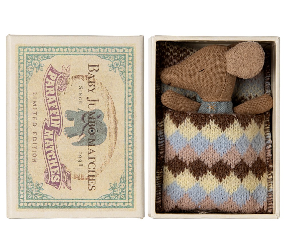 Maileg Topino Pupazzo Baby Blue Cotone 8 cm