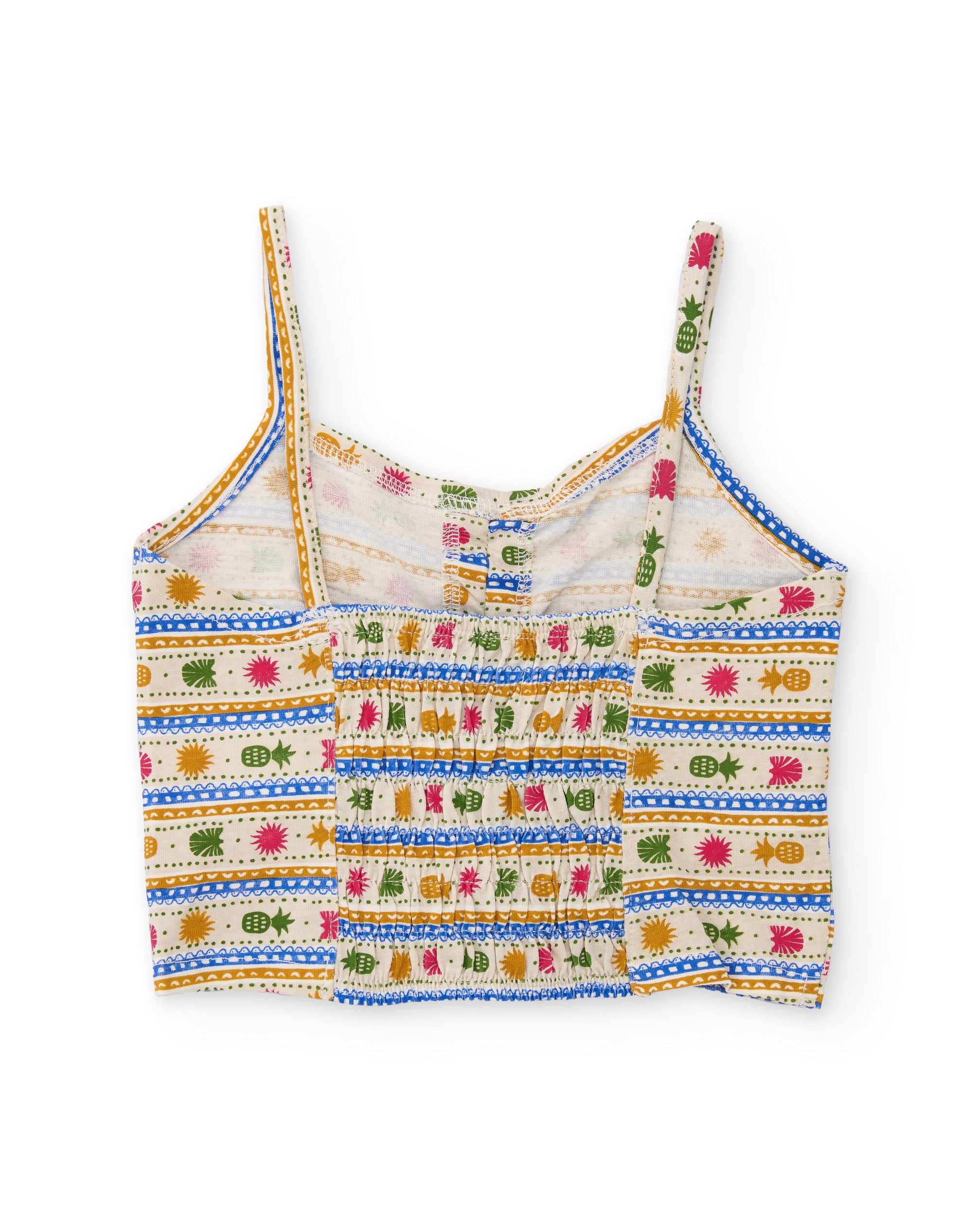 Tuc Tuc top bambina arricciato centrale beige
