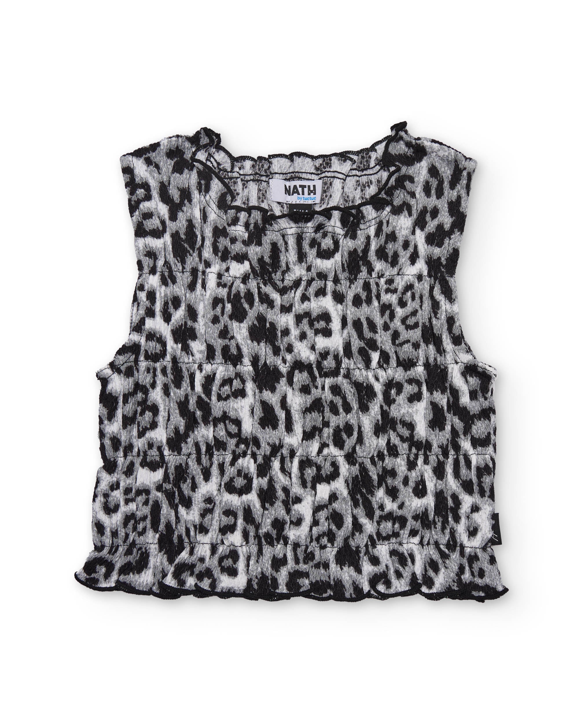 Tuc Tuc maglia bambina nera animalier