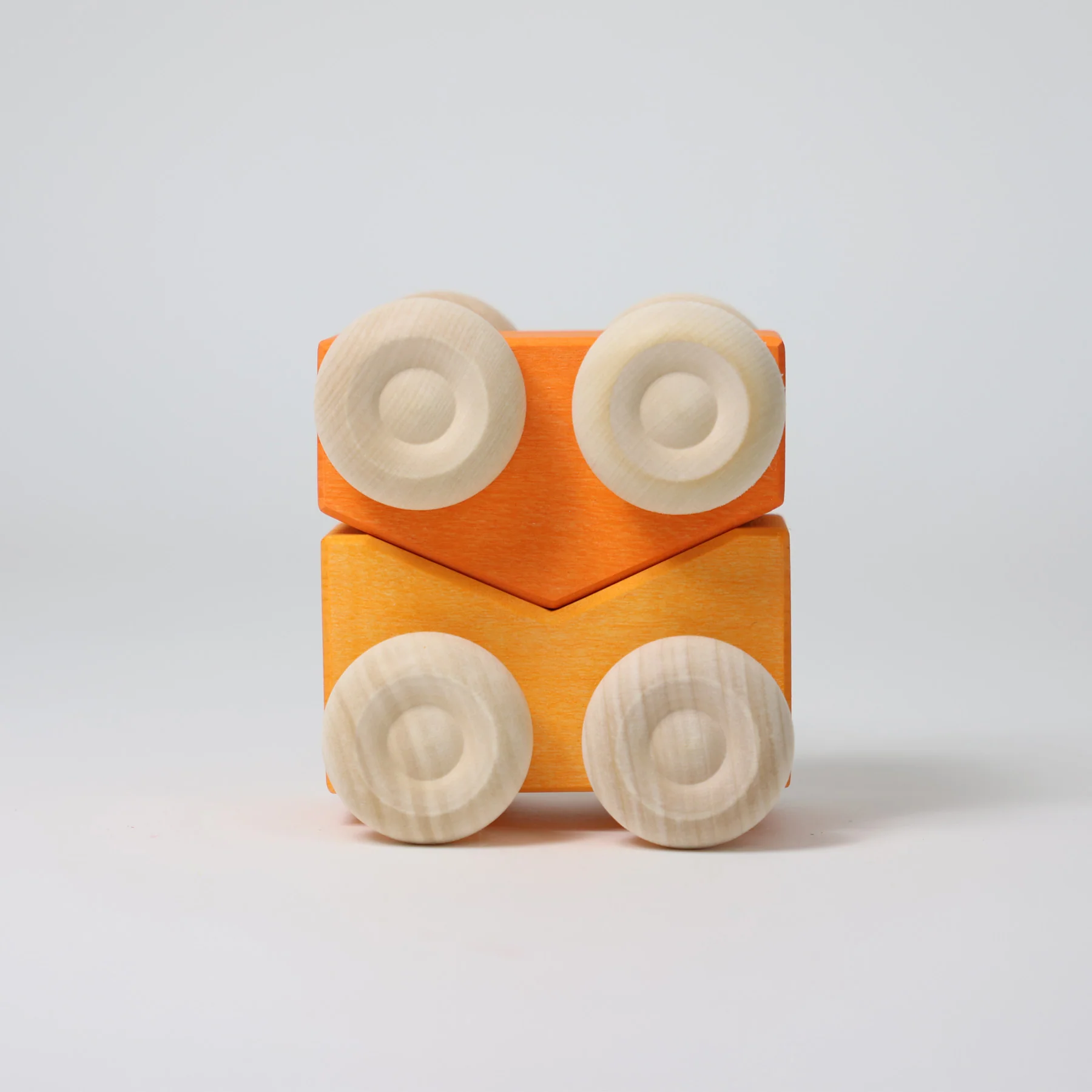 Grimm's Macchinine Impilabili Gioco Legno Arancio 2 Pezzi