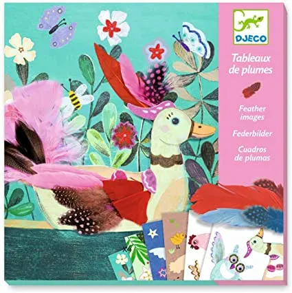 Djeco Feather Pictures Fancy Feathers set artistico piume