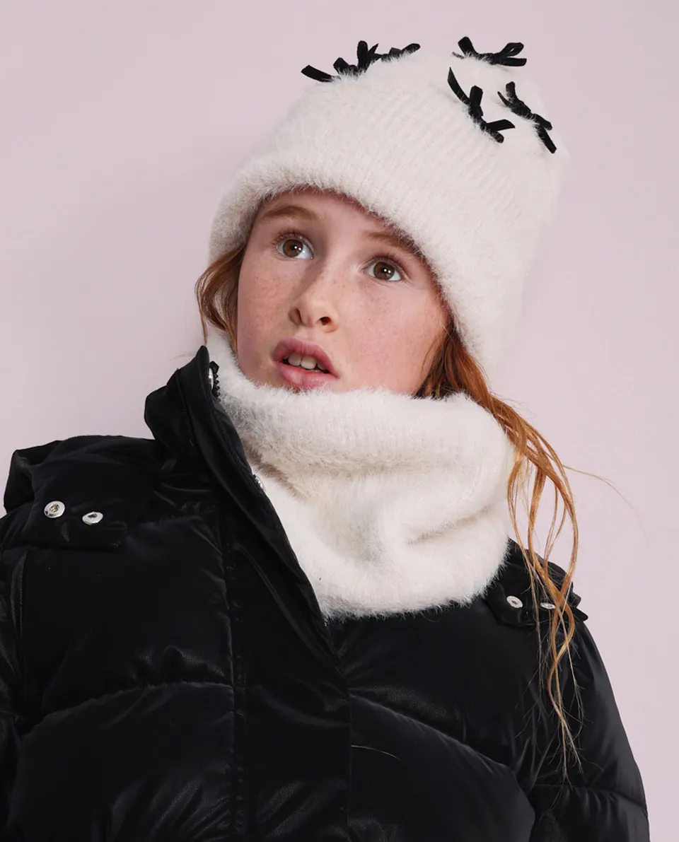 Tuc Tuc Floral Symphony set bambina crudo cappello scaldacollo