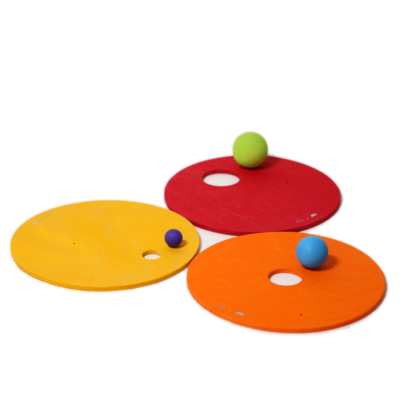 Grimm's Rolling Discs Warm Classic dischi in legno 3 pezzi