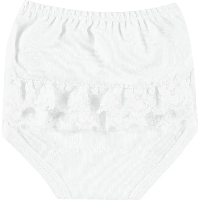 Babidu Volant Pizzo Copripannolino Cotone Bianco 12 Mesi