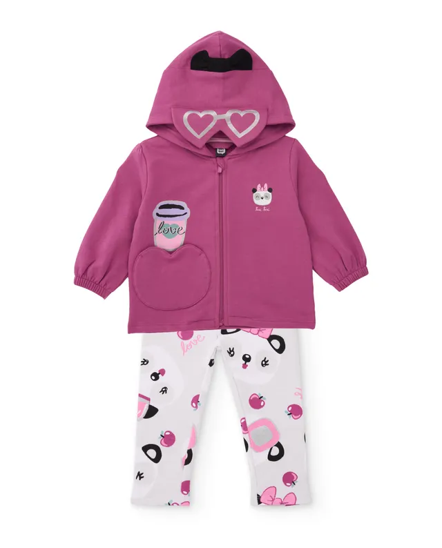 Tuc Tuc NY Fun completo felpa bambina viola cappuccio