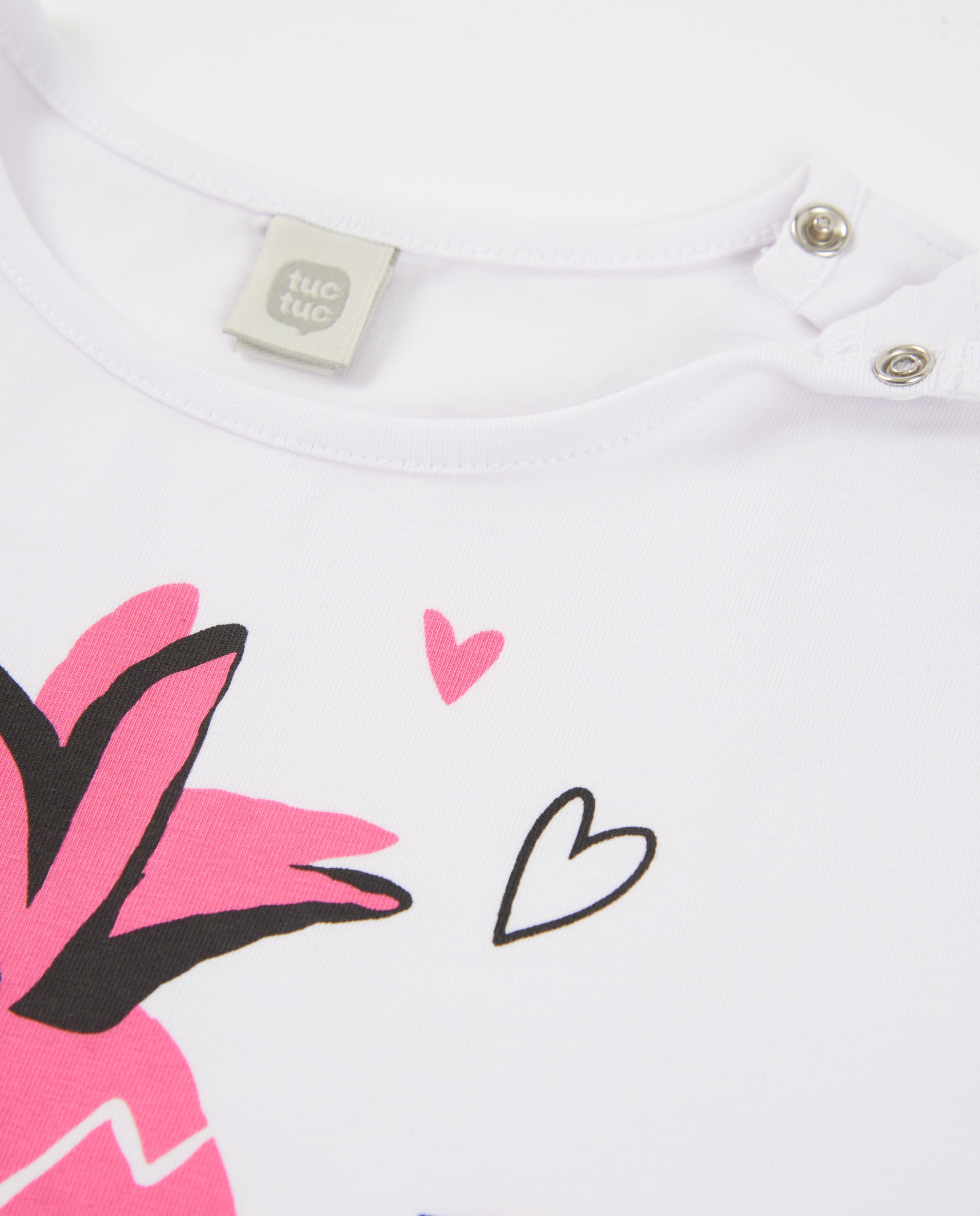 Tuc Tuc T-Shirt Bambina Bianca Ananas Love