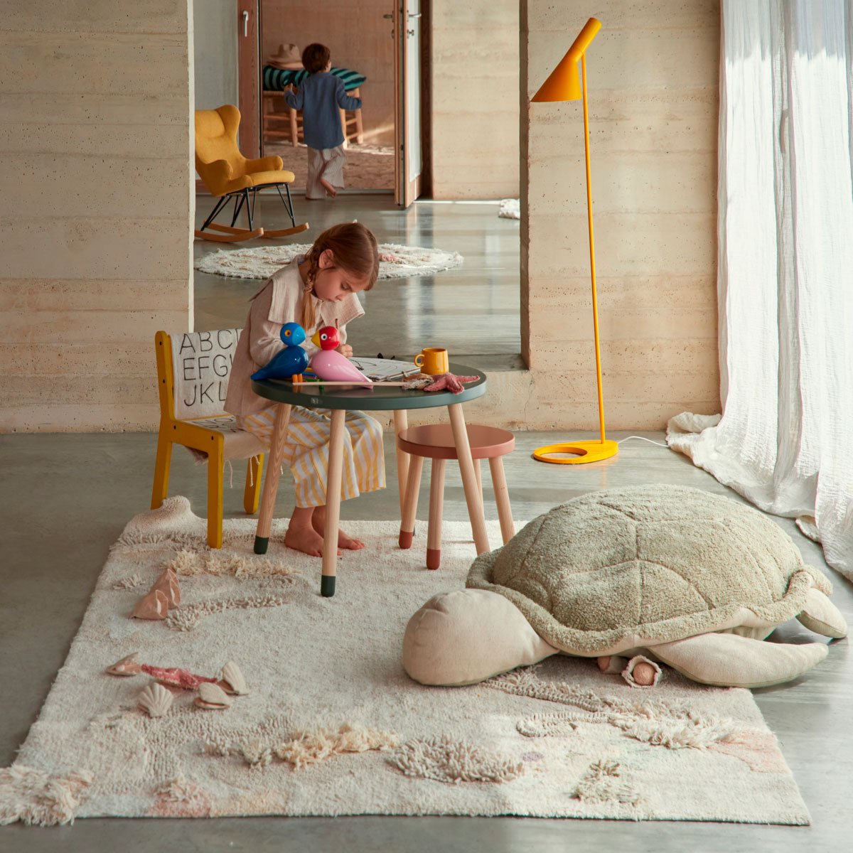 Lorena Canals Mrs Turtle mega pouf tartaruga verde 115 cm