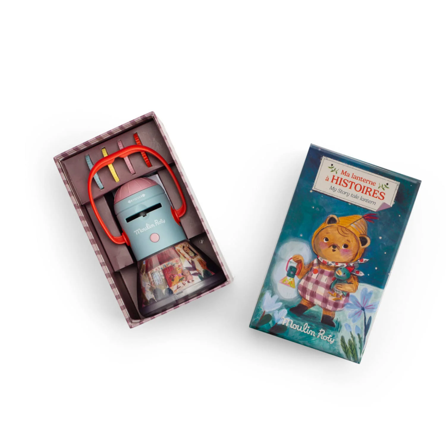 Moulin Roty Les Minouchkas lanterna storie proiettore