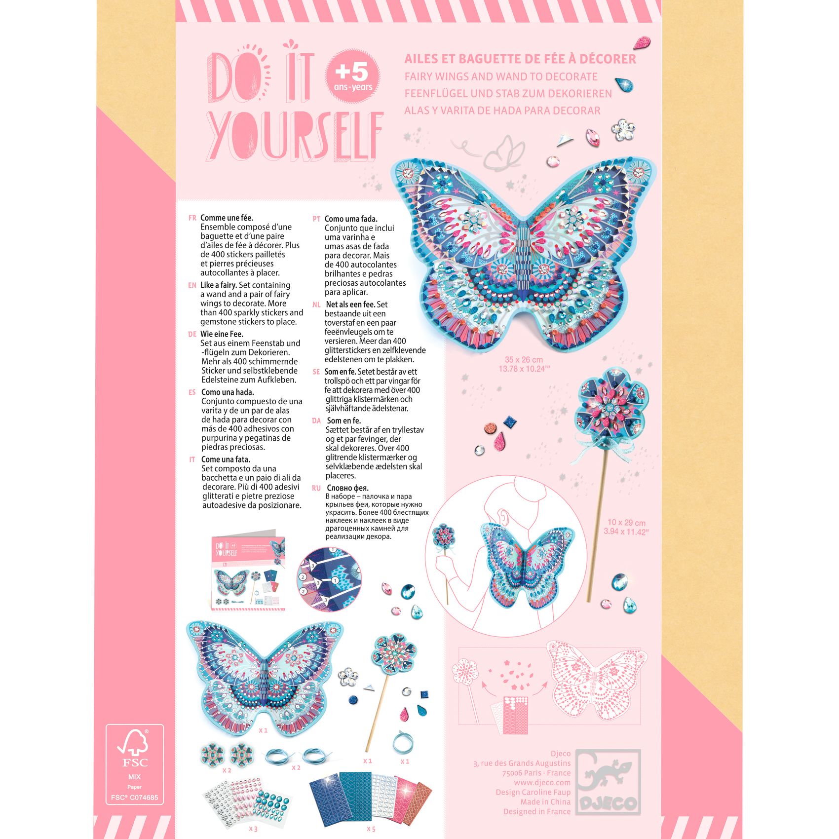Djeco Wings Magic Like a Fairy kit ali fata