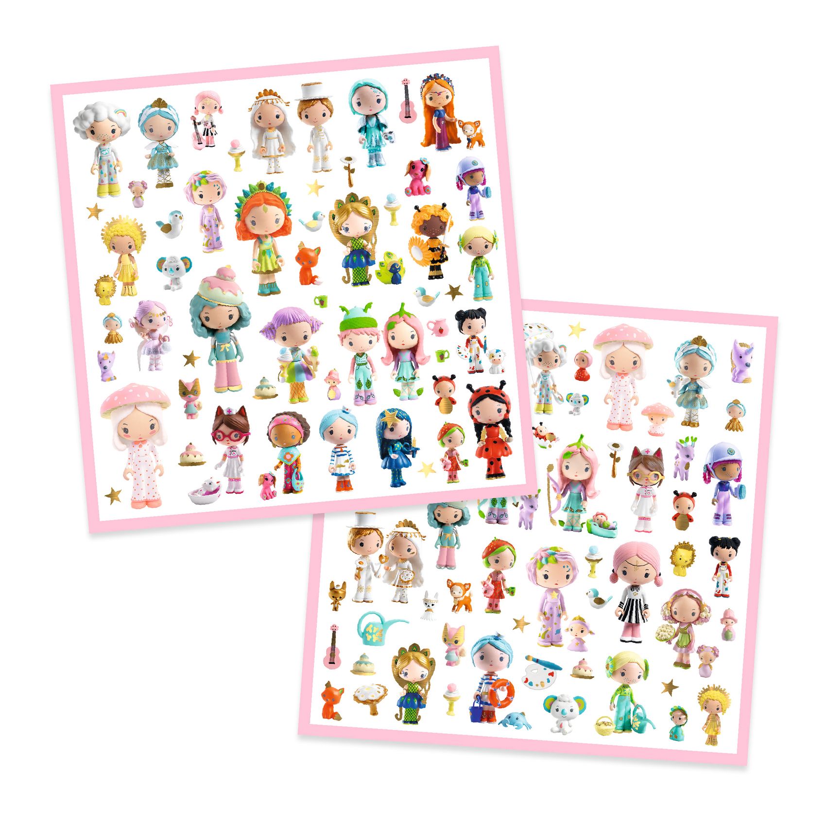 Djeco Tinyly 160 Stickers adesivi metallizzati
