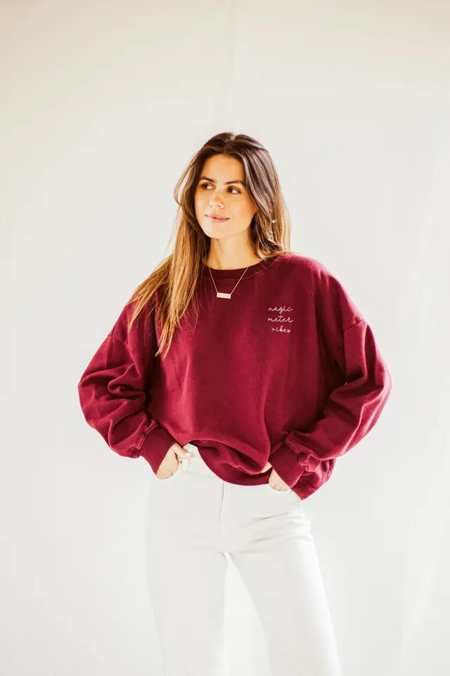 Ella and Rapha Meter felpa bordeaux taglia unica in cotone