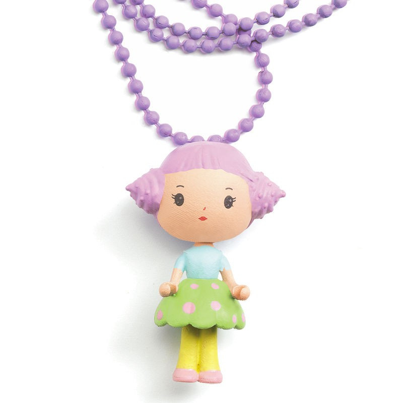 Djeco Tinyly Tutti collana ciondolo vinile 4 cm