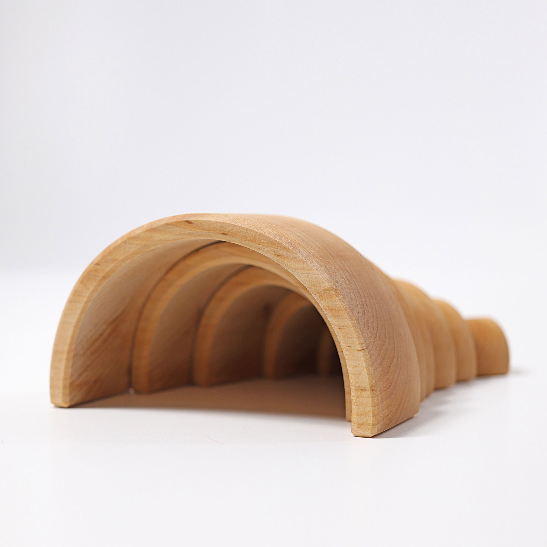 Grimm's Arcobaleno 6 Pezzi Naturale impilabile legno 17 cm