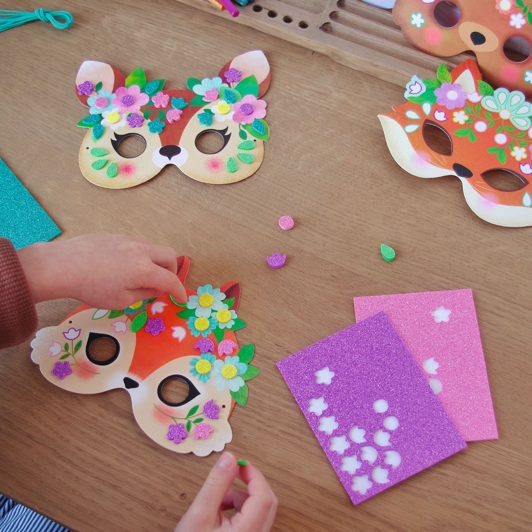 Djeco Do It Yourself Forest Animals kit maschere 8 pz
