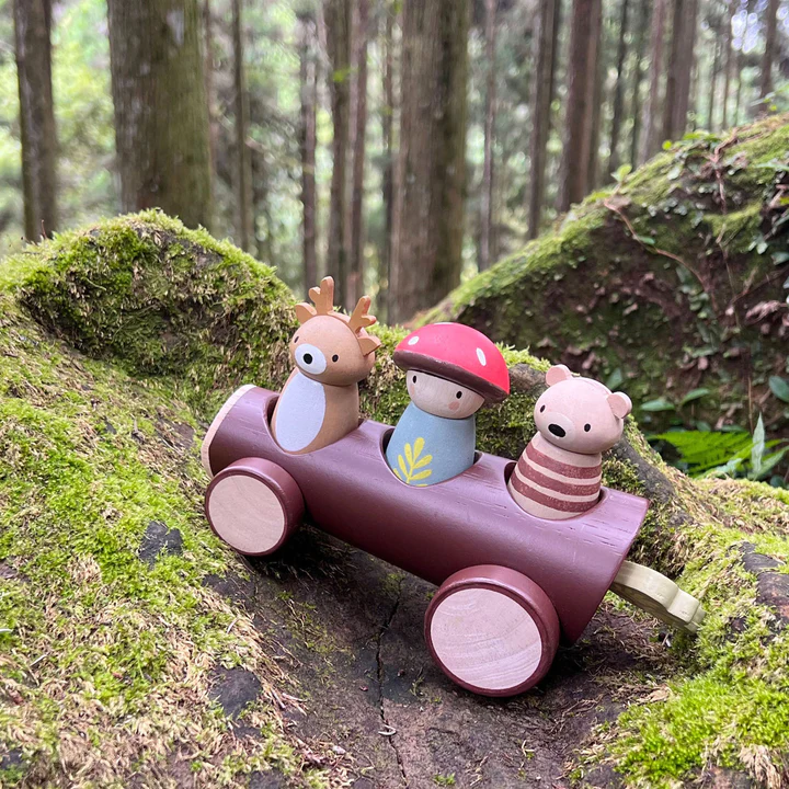 Tender Leaf Timber Taxi taxi in legno con 3 personaggi