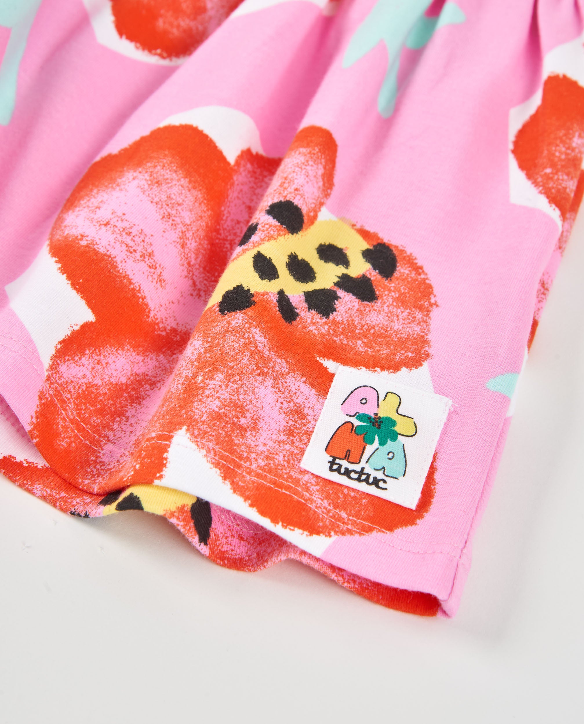 Tuc Tuc vestito bambina rosa stampa fiori grandi