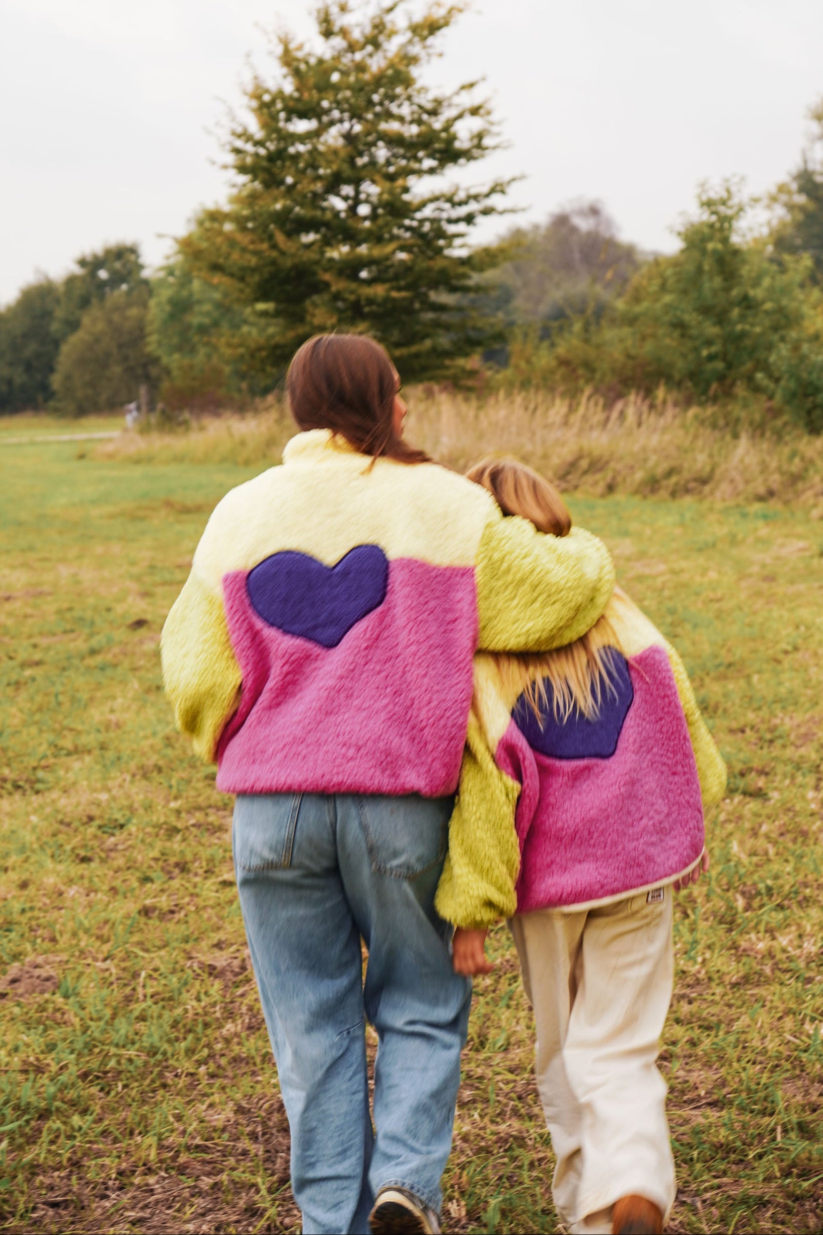 Ella and Rapha Heart Jacket giacca donna teddy multicolor