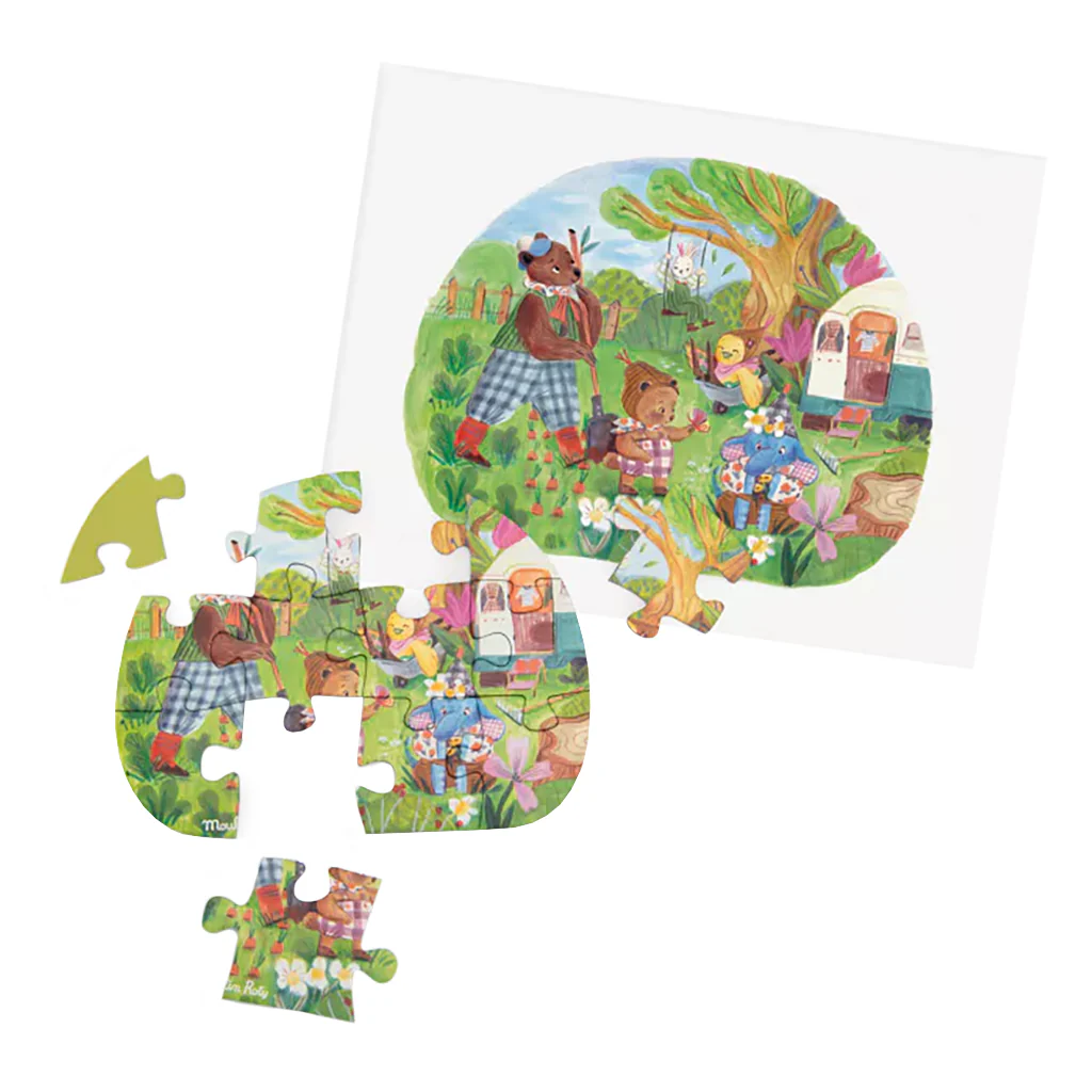 Moulin Roty Les Minouchkas puzzle 4x12 pezzi giornata