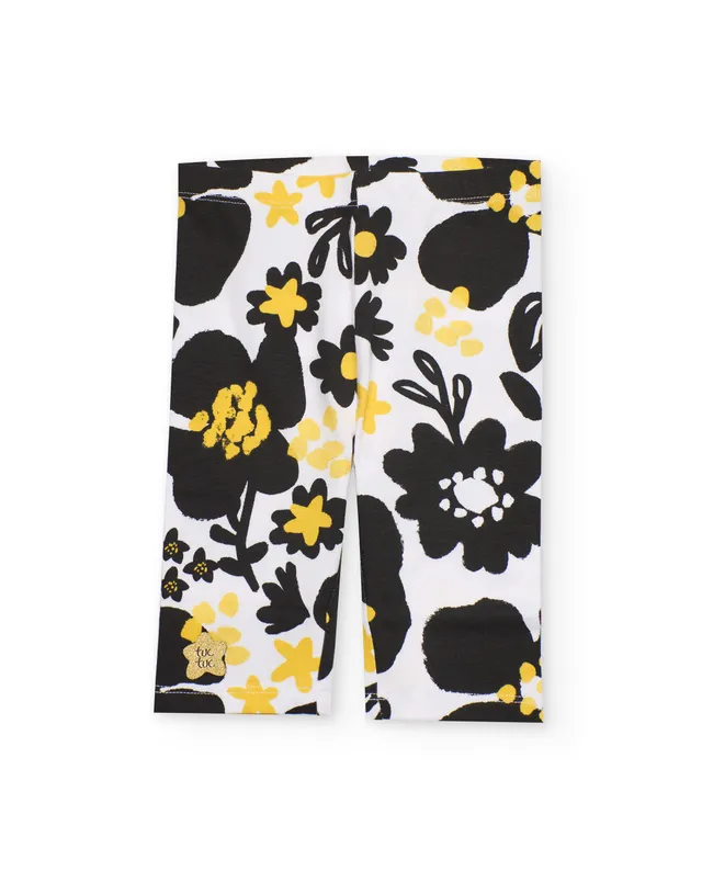 Tuc Tuc leggings bambina con stampa floreale