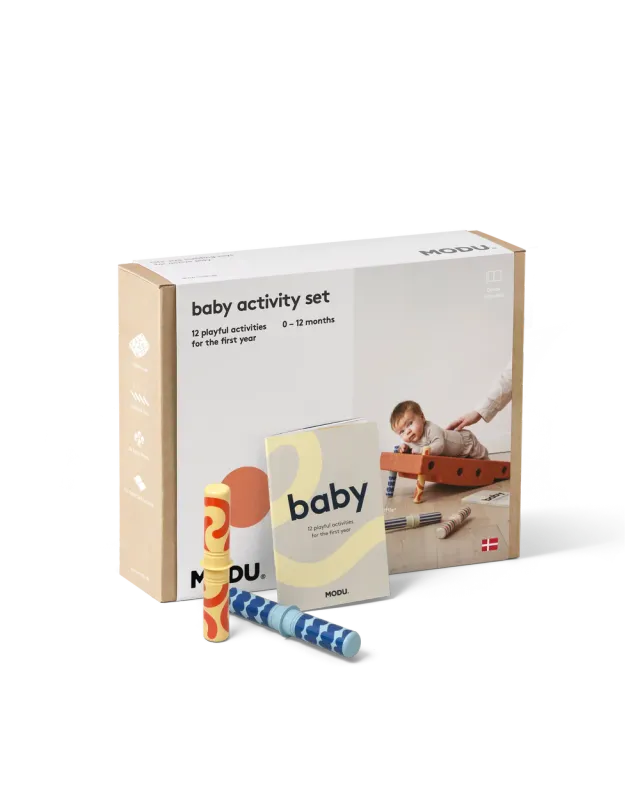 MODU Baby Set Attività Gioco 10 Pezzi Arancione-Verde + Carte