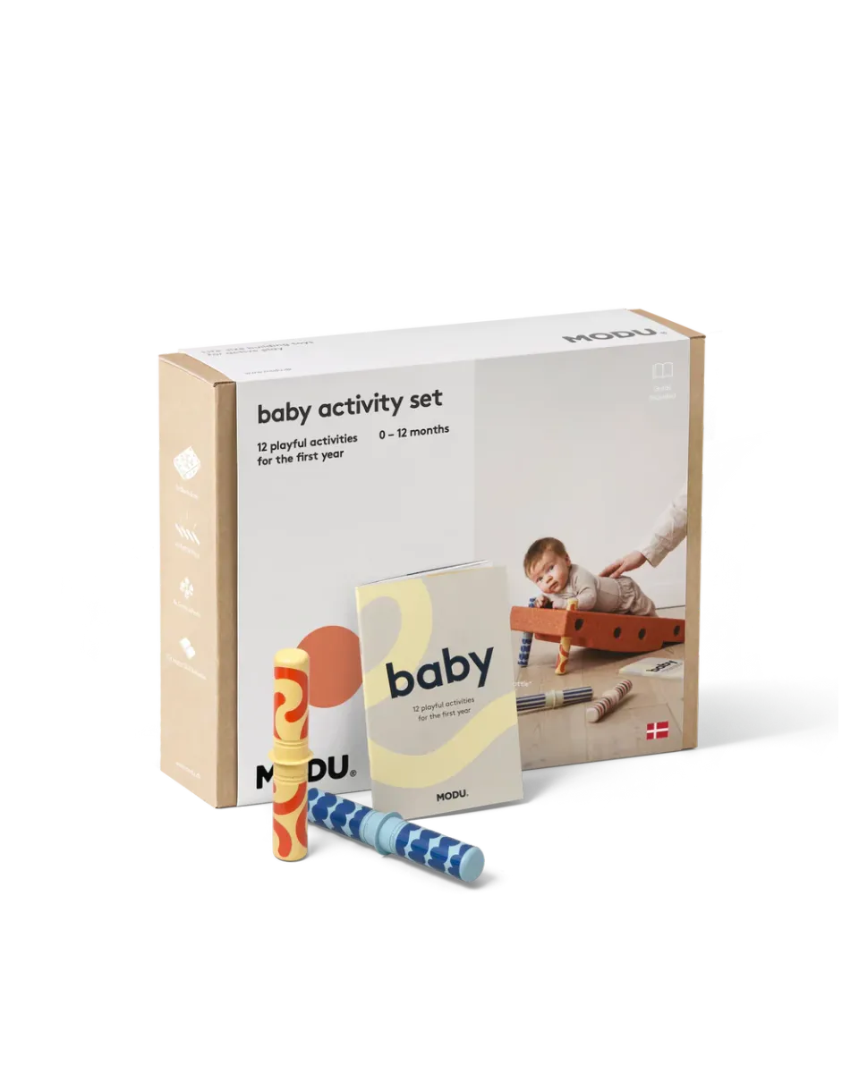 MODU Baby Set Attività Gioco 10 Pezzi Arancione-Verde + Carte