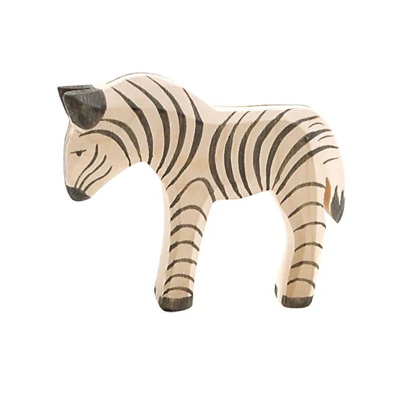 Ostheimer Zebra piccola figura in legno 8 cm pittura a mano