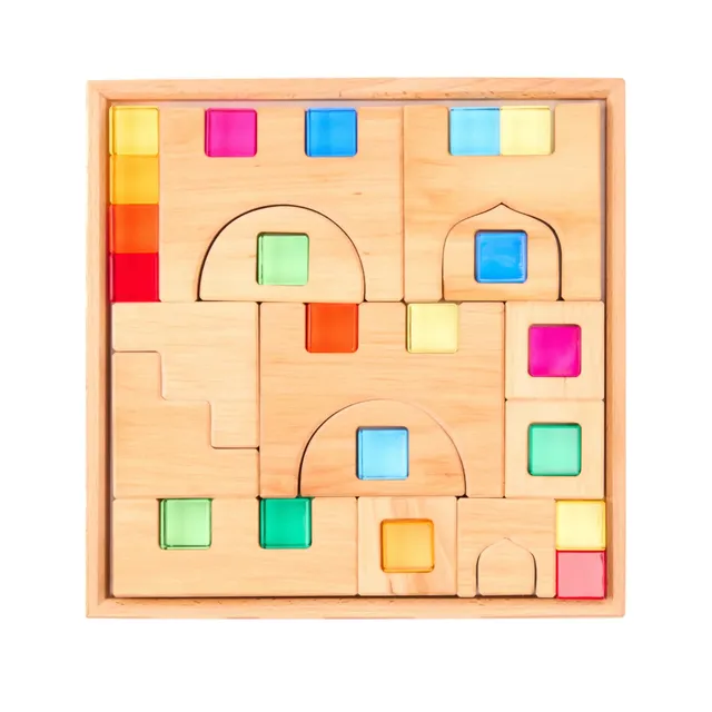 Bauspiel Castello luminoso set costruzioni blocchi 34 pezzi 3+ anni