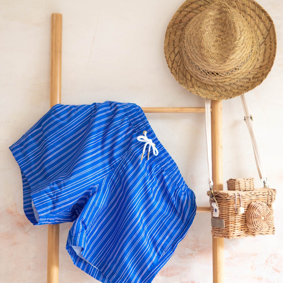 Ella and Rapha Azur costume mare uomo azzurro righe