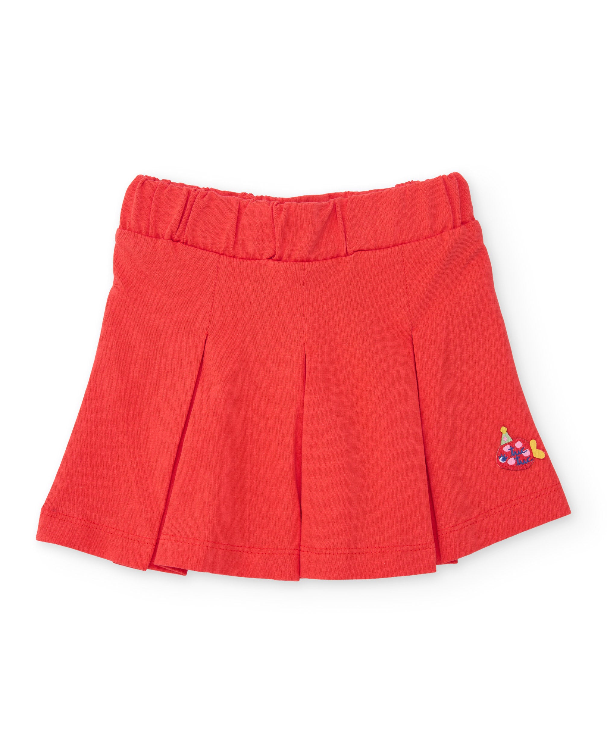 Tuc Tuc gonna rossa 2 anni in maglia con pieghe