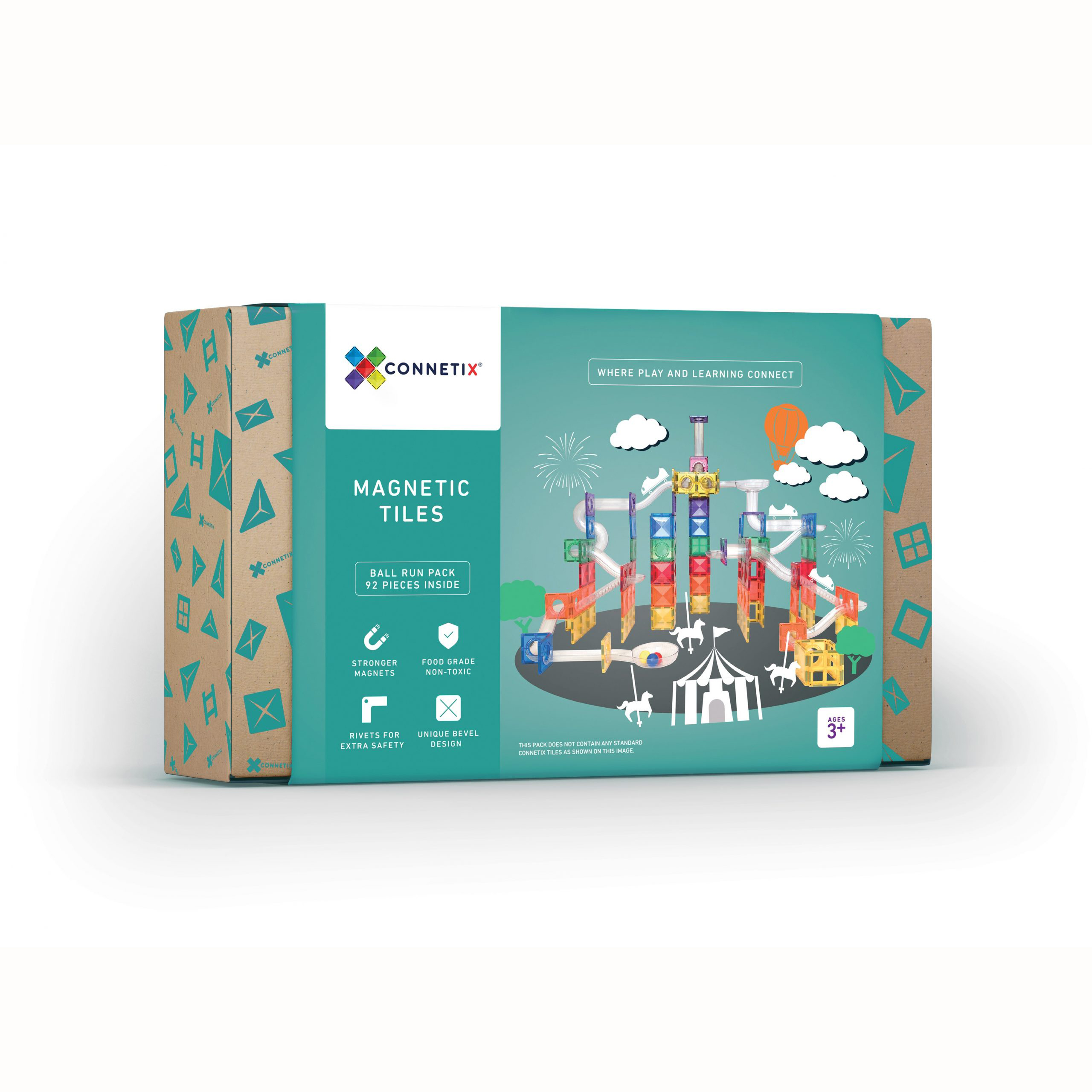 Connetix Ball Run Pack costruzioni magnetiche 92 pezzi