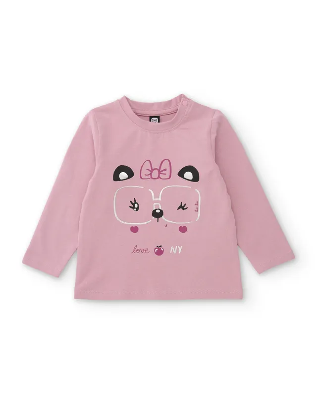 Tuc Tuc maglietta bambina manica lunga rosa panda