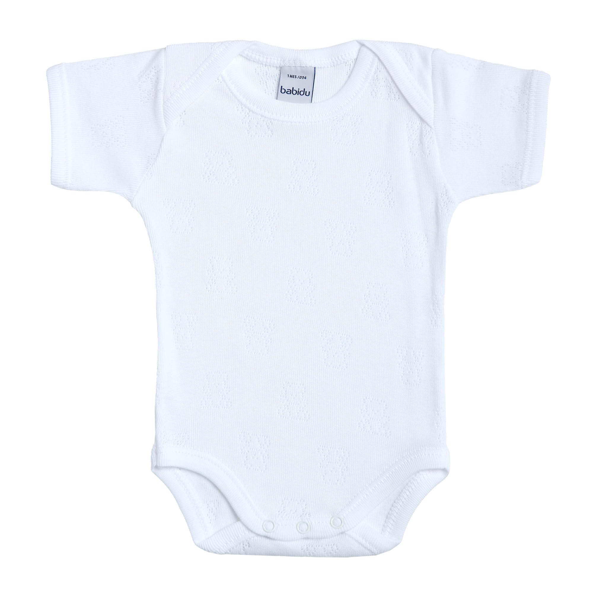 Babidu 1114 body affusolato cotone bianco 6-9 mesi