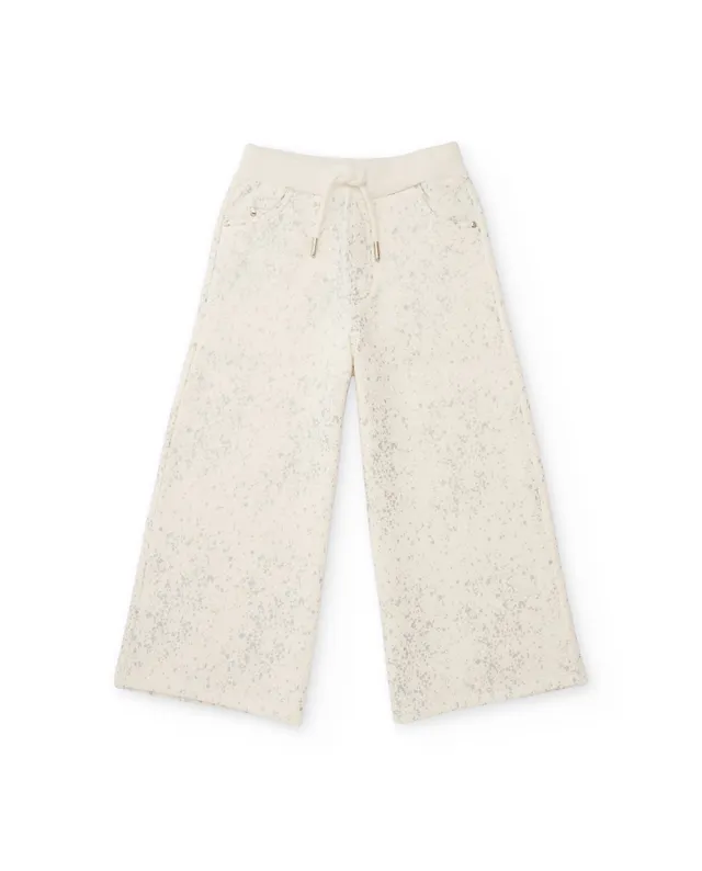 Tuc Tuc pantalone tuta bambina bianco felpa comoda