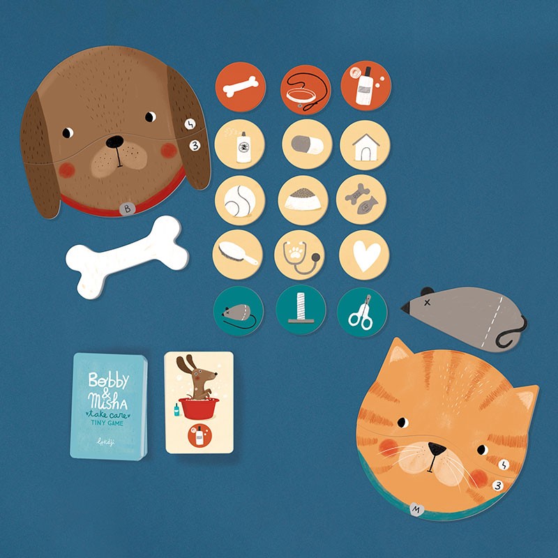 Londji Tiny Game Bobby & Misha gioco memoria 2 giocatori
