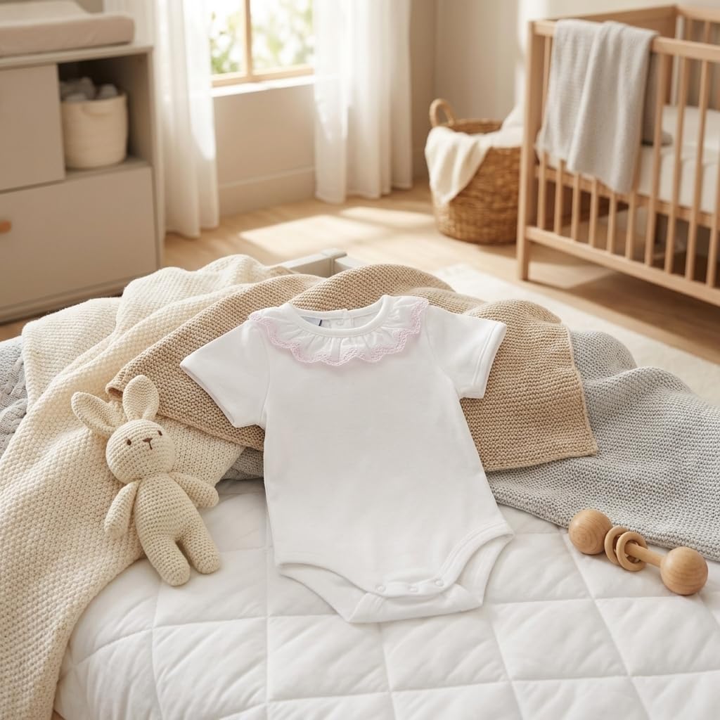 Babidu Basic body manica corta cotone con volant