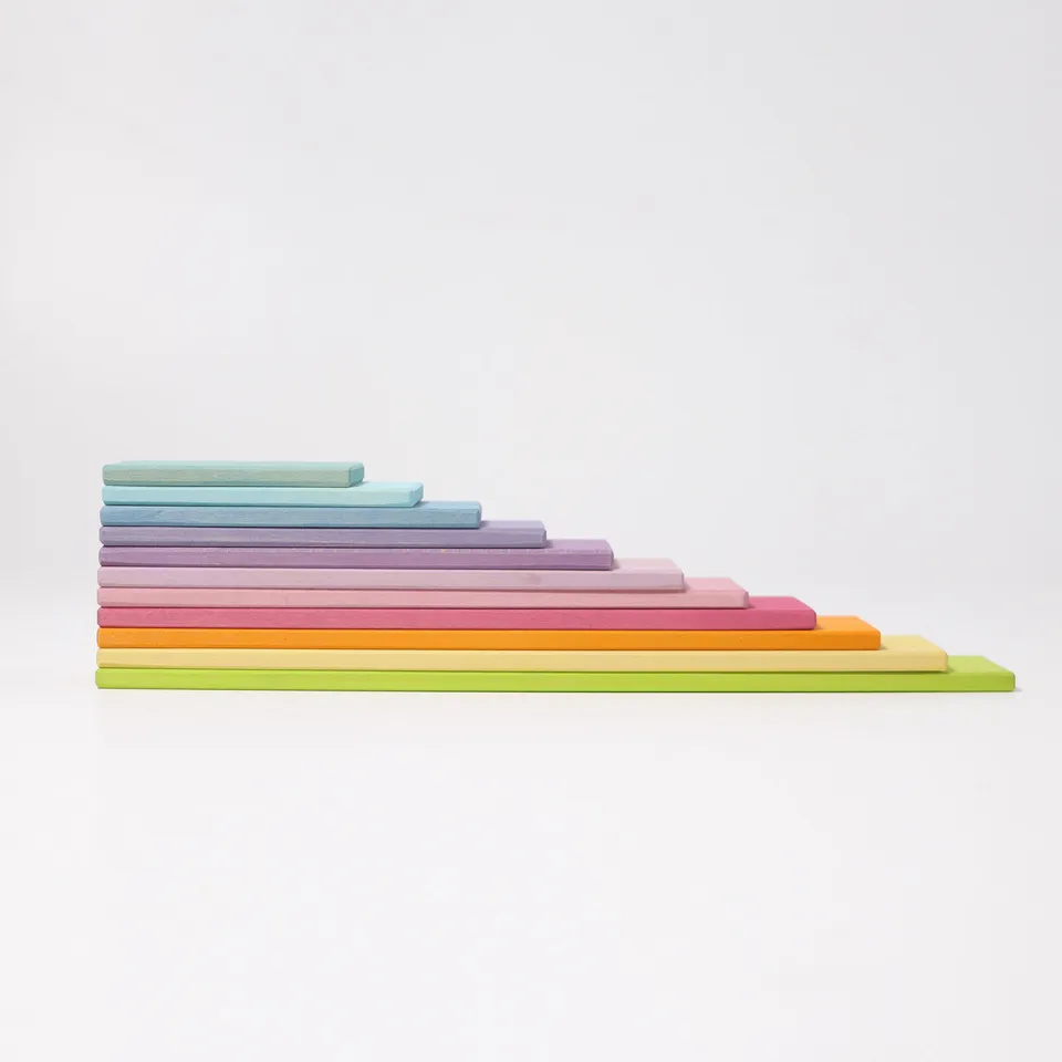 Grimm's Building Boards Pastello listelli legno 11 pezzi