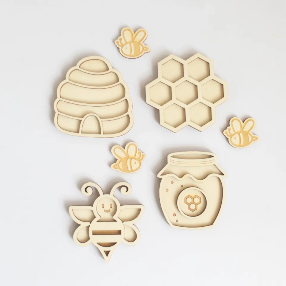 Studio de Rijk Play Tray Honeybee Vassoio Legno 10 cm