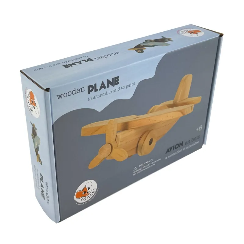 Egmont Toys Aereo fai da te legno da dipingere 17 cm