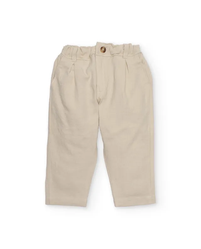 Tuc Tuc pantaloni bambino beige tasche laterali