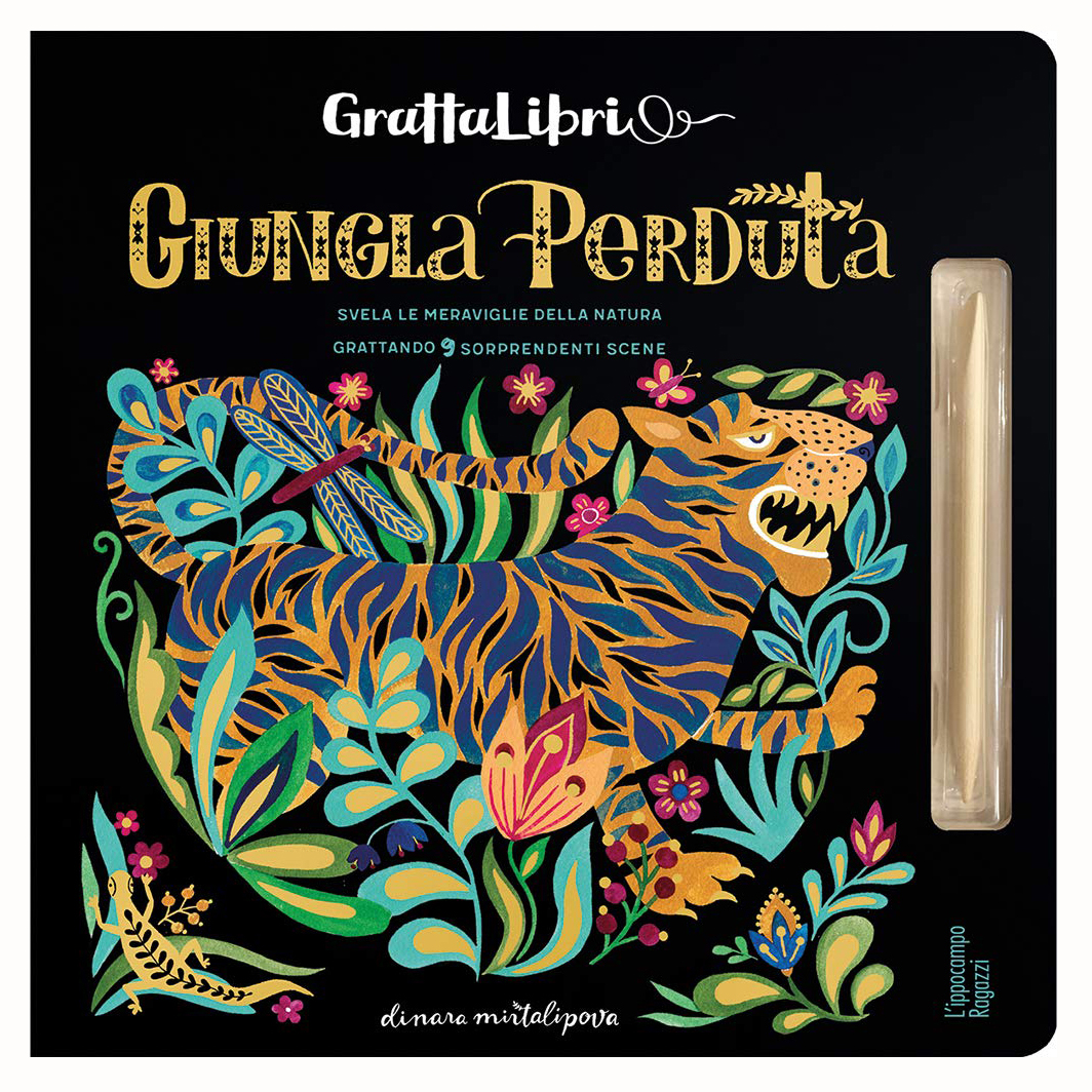 Ippocampo Grattalibri Giungla perduta libro da grattare dai 5 anni