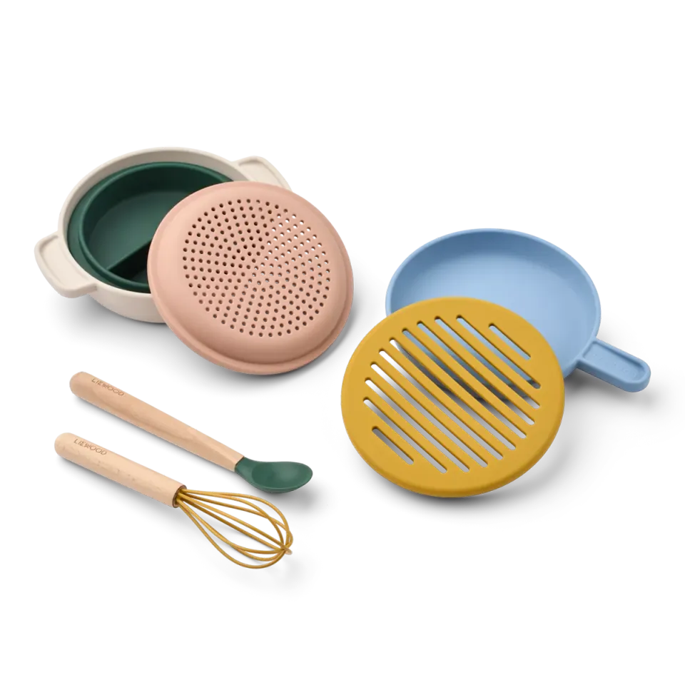 Liewood Elio Mealtime Set Gioco Cucina Silicone 7 Pezzi