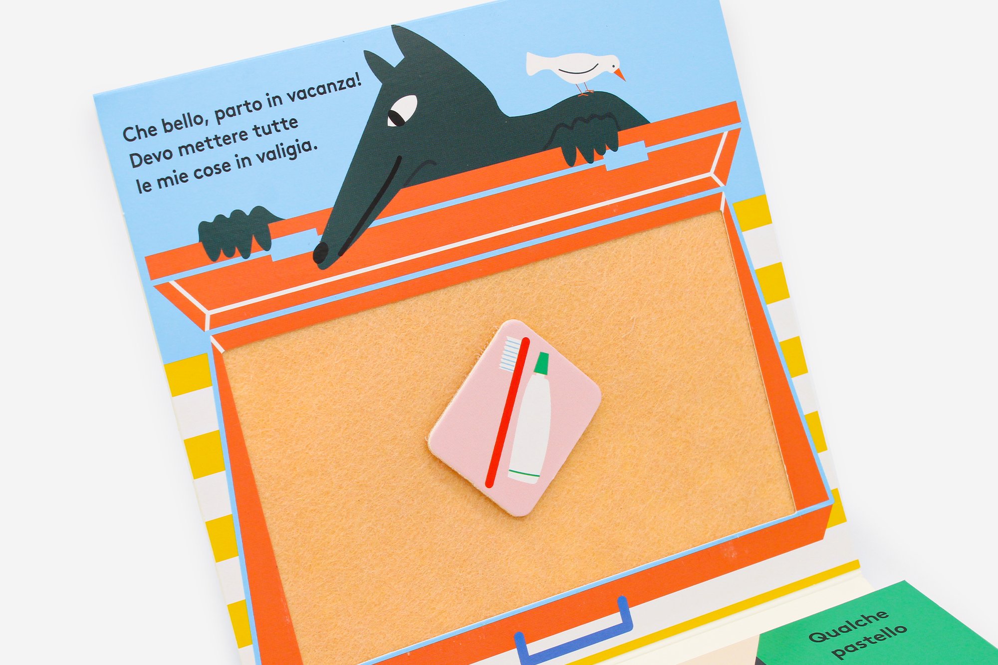 L'Ippocampo Una Vacanza da Lupo libro cartonato con feltri