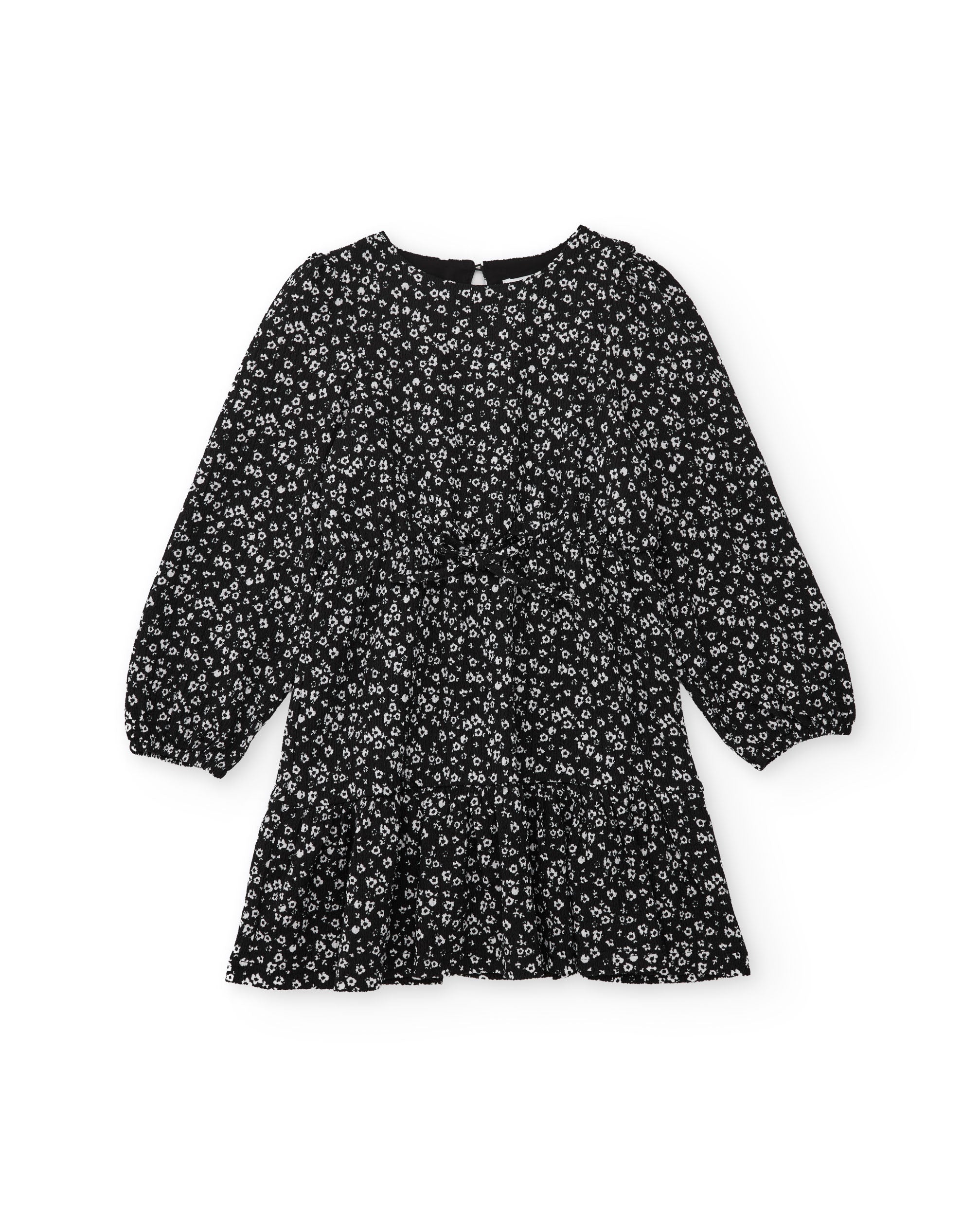 Tuc Tuc vestito bambina floreale nero maniche lunghe
