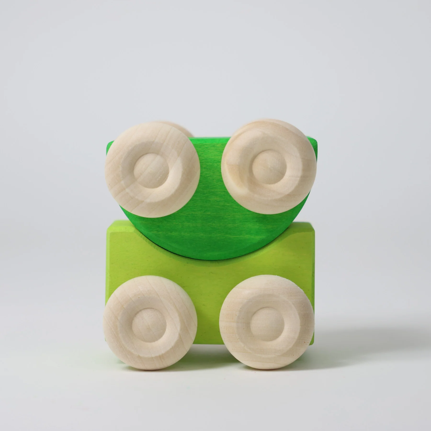 Grimm's macchinine impilabili in legno verde set 2 pezzi