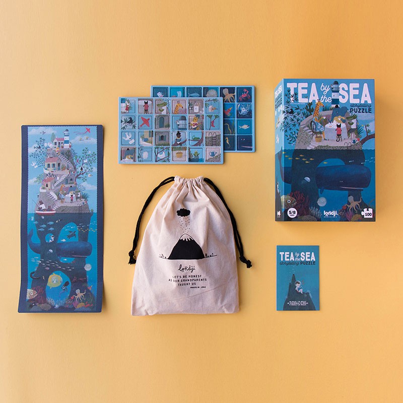 Londji Tea By The Sea puzzle 48 pezzi con carte storie