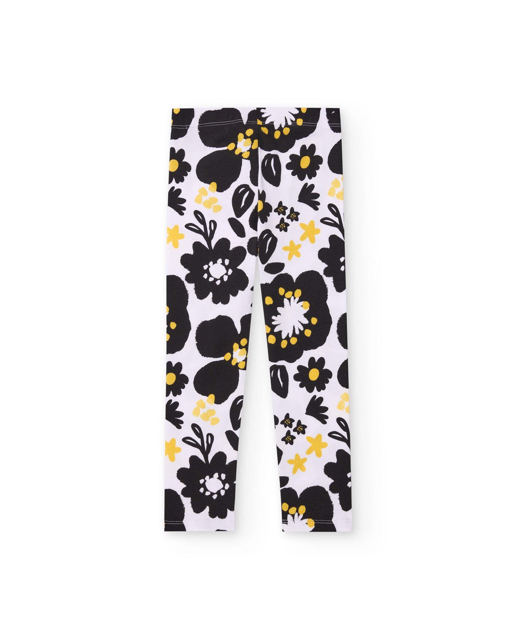 Tuc Tuc leggings bambina neri floreali jersey