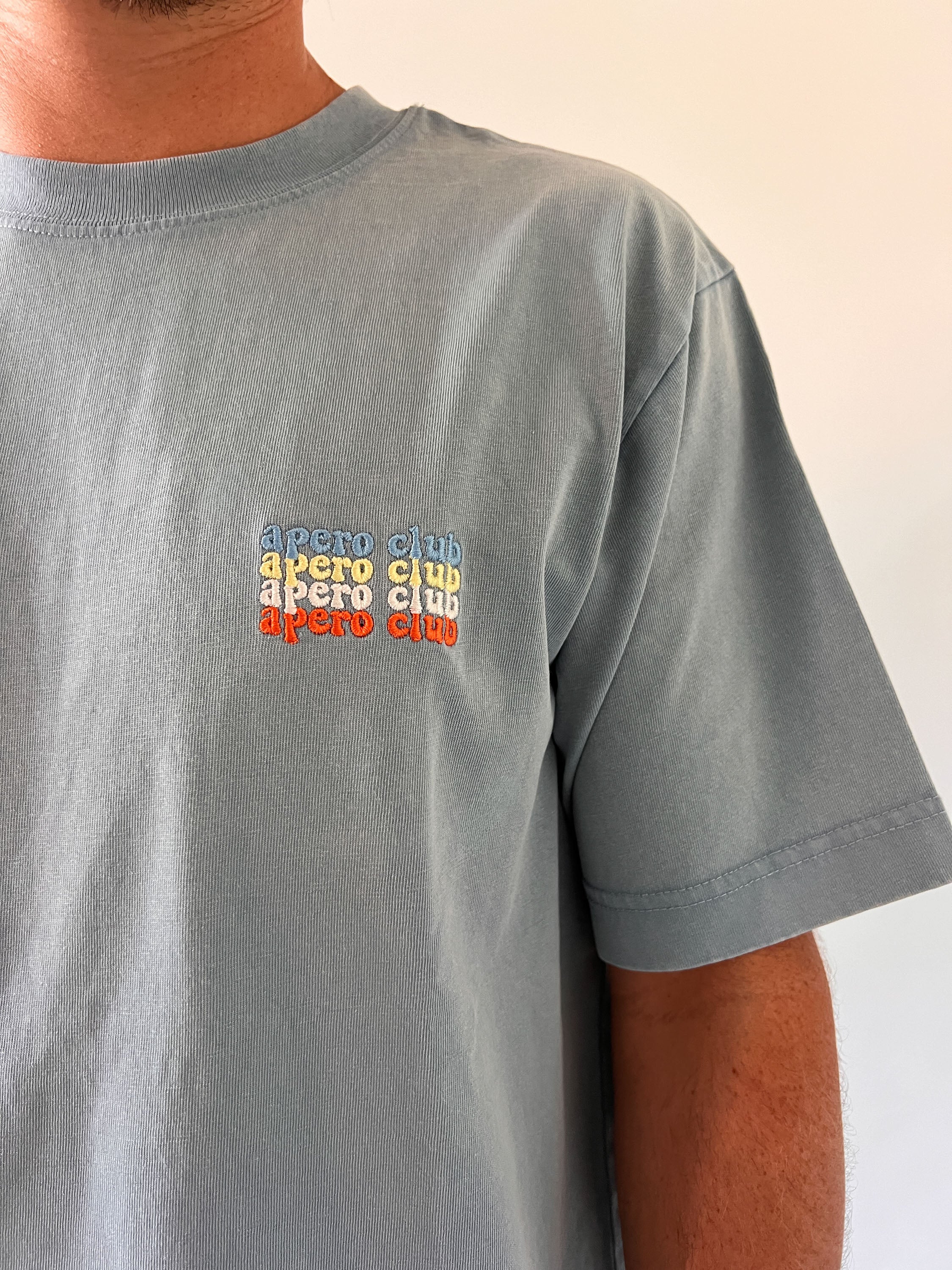 Ella and Rapha Apero Club t-shirt blu loose fit